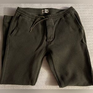 Taylor Stitch Apres Pants in green waffle. Gently used